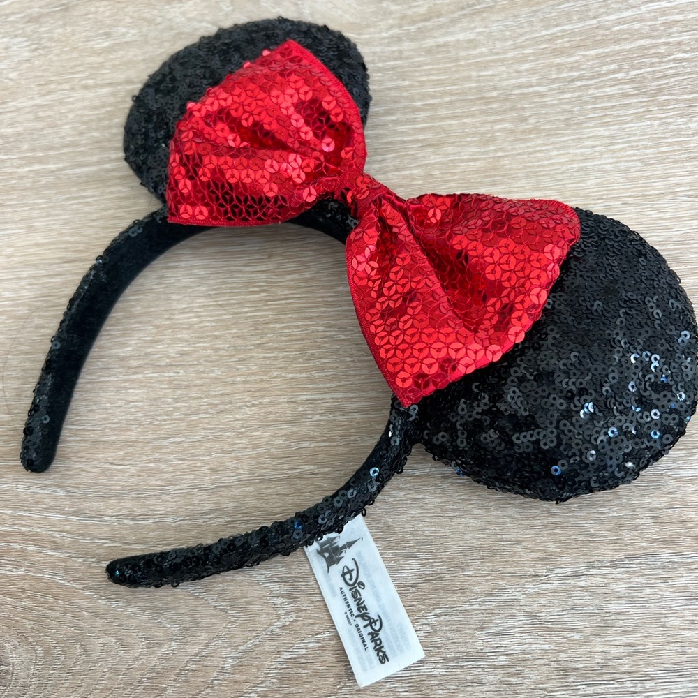 Disney Parks Sequin Minnie Mouse Ears Headband - Picture 2 of 3